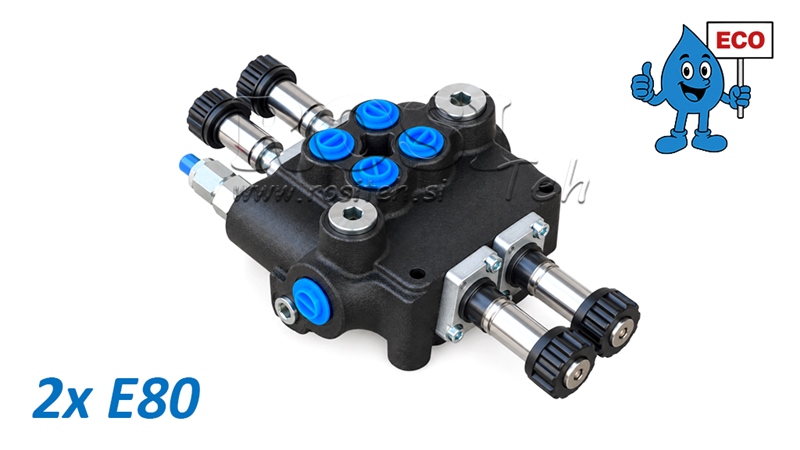 HYDRAULINEN MAGNEETTIVENTTIILI (ILMAN KELOJA) – 2-LOHKOINEN SUUNTAVENTTIILI 2xE80 ECO