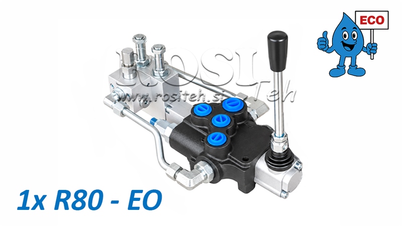 HYDRAULINEN SÄHKÖ-KÄSIVENTTIILI (ILMAN KELOJA) – 1-LOHKOINEN SUUNTAVENTTIILI 1xR80-EO ECO