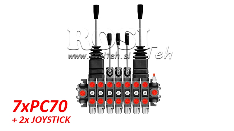 HYDRAULIC VALVE 7XPC70 + 2X JOYSTICK