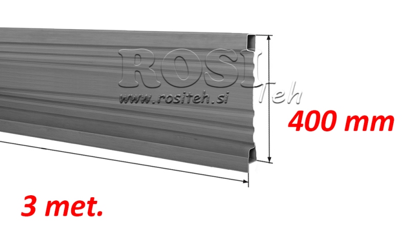 PANNEAU LATÉRAL POUR REMORQUE BASCULANTE 3 MET. - HAUTEUR 400 MM