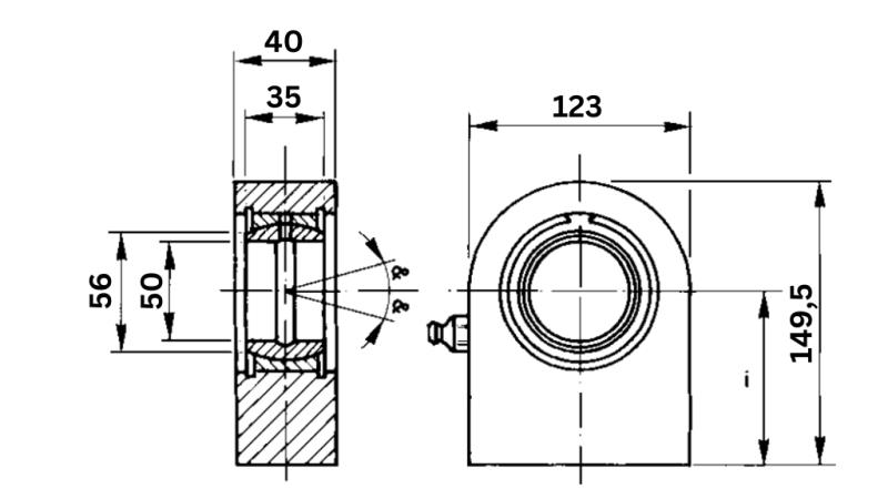 SCHWEISS-AUGENLAGER - PLATTENVERBINDUNG FI 50/123