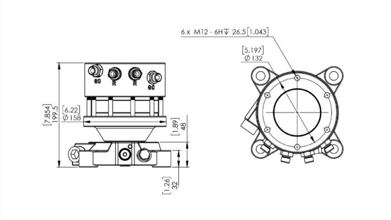 14045 - HYDRAULISK ROTATOR CR300 - 3000/1500 DUBBEL FLÄNS
