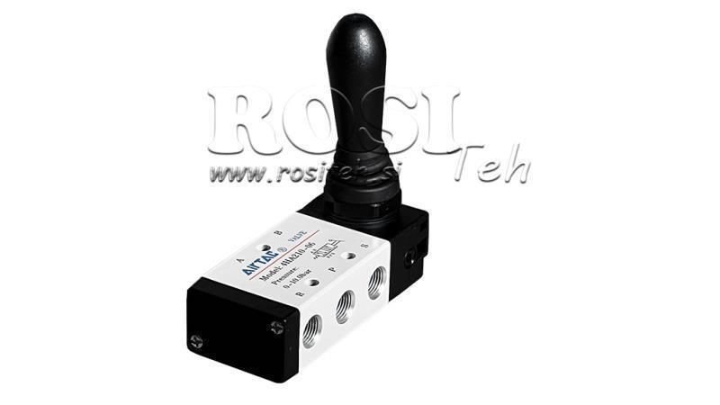 PNEUMATISCHE MANUELE KLEP 5/3 1/4 PRT-0853-CRR MANUELE TERUGKEER