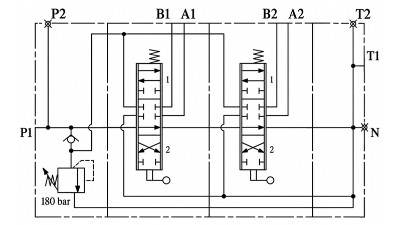 ROČNI HIDRAVLIČNI VENTIL MONOBLOK 2xZ80