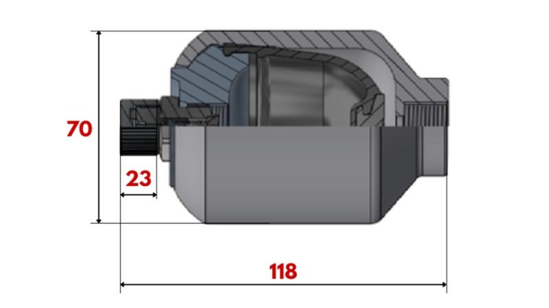 ΥΔΡΑΥΛΙΚΟΣ ΑΚΟΥΜΠΛΩΤΗΣ 0,15 LIT - M18x1,5