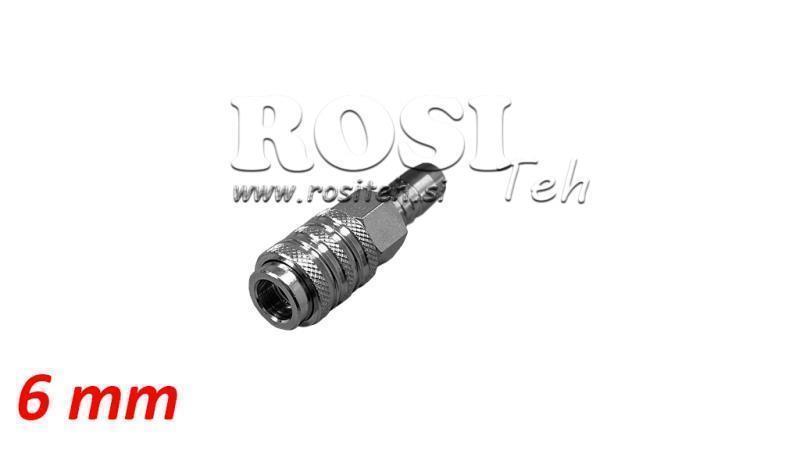 PNEUMAATTINEN NOPEA LIITIN NAISPUOLEINEN KUUSI 6mm - DN7.2