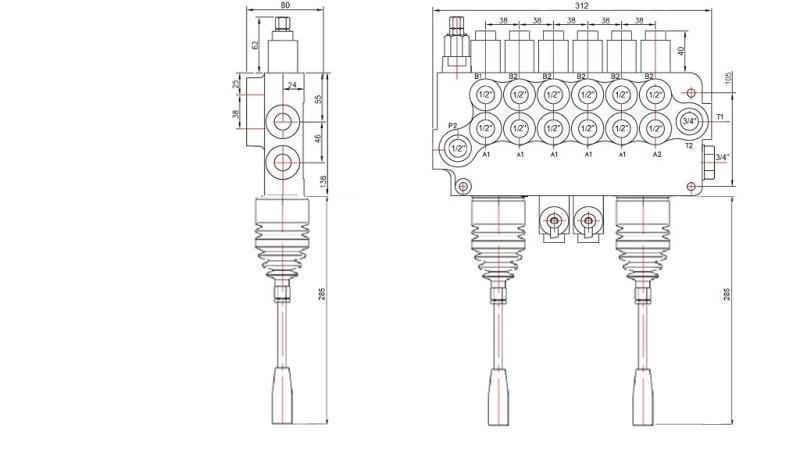HID. VENTTIILI 6xP80   2x JOYSTICK