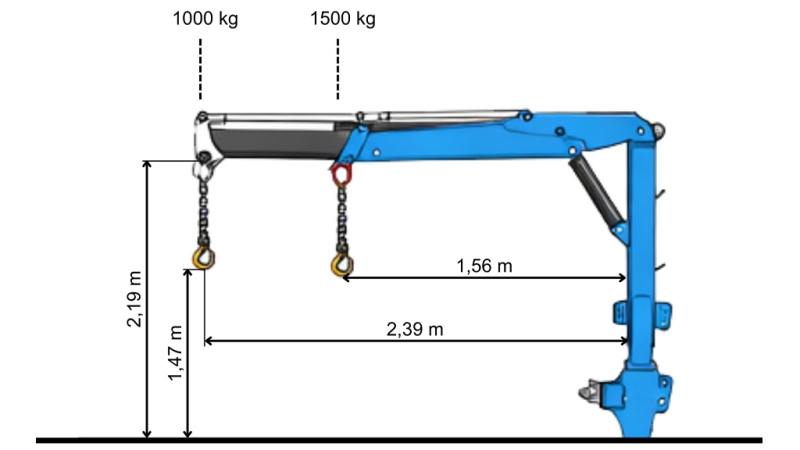 TRAKTORIAUS TRIJŲ TAŠKŲ KRANAS – HIDRAULINĖ KĖLIMO SVIRTIS 1200 KG