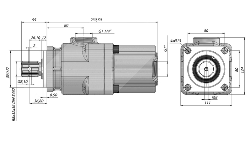 HYDRAULINEN PISTONIPUMPPU -42CC - 350 BAR