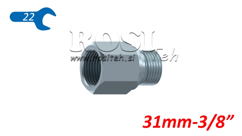 PIKENDATUD HÜDRAULIKALISED ADAPTER MALE-FEMALE 3/8