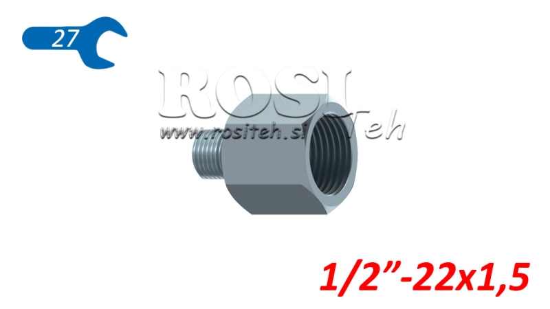 ADATTATORE IDRAULICO MASCHIO-FEMMINA 1/2-22X1.5