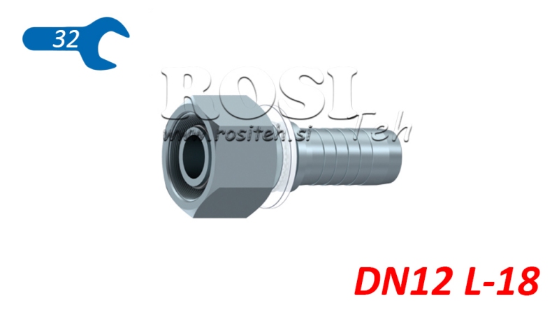 HYDRAULIC FITTING DKOL 18 L FEMALE DN12-M26X1,5
