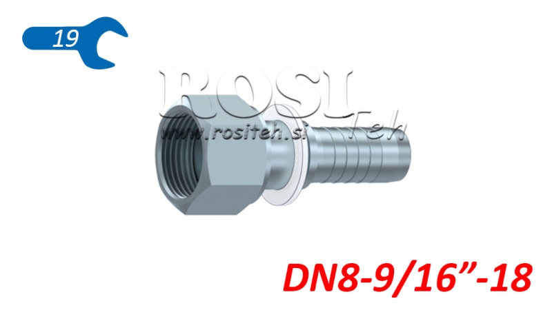 COLLEGAMENTO IDRAULICO DKORFS FEMMINA DN8-9/16-18