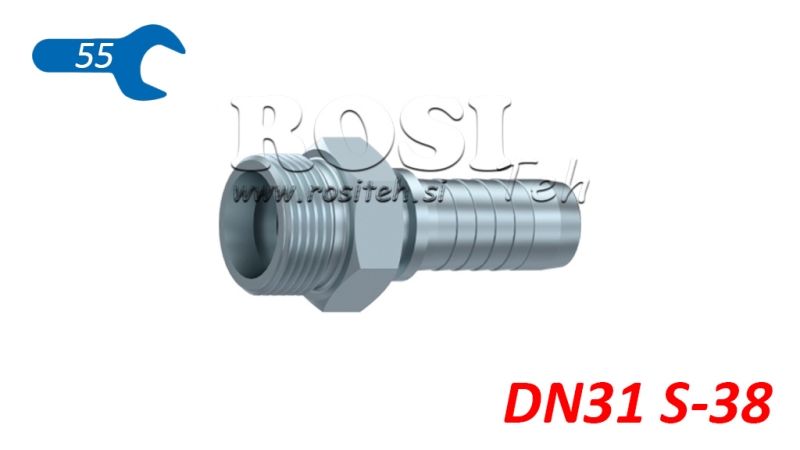 RACCORD HYDRAULIQUE CES 38 AVEC MALE DN31-M52X2