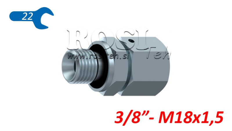 ХИДРАВЛИЧЕН ДВОВИИЯЧНИК УВОЙНИ ВИЯЧЕН СПОЙ AOVR ED BSP3/8 - M18X1,5