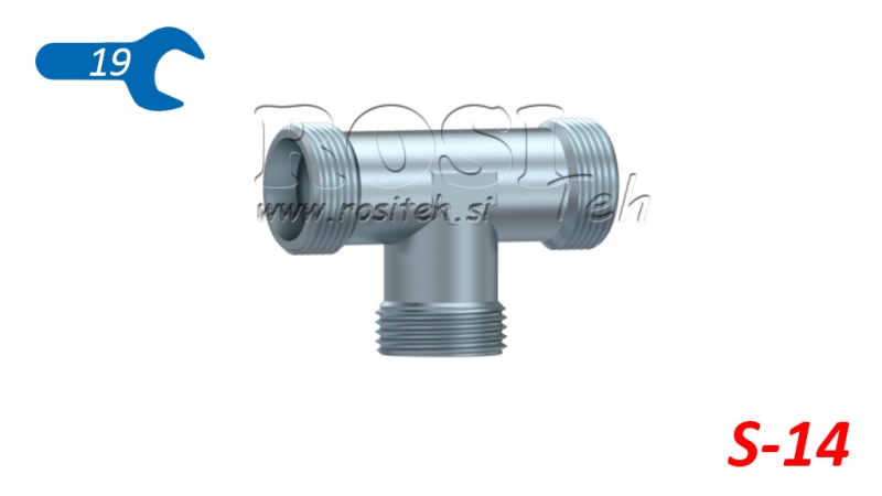 T HIDRÁULICA S-14 MACHO M22X1,5