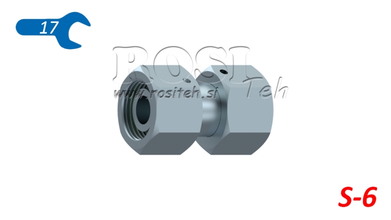 HYDRAULISK DOBBEL DREJELIG MØTRIK KOBLING (6S) M14X1,5