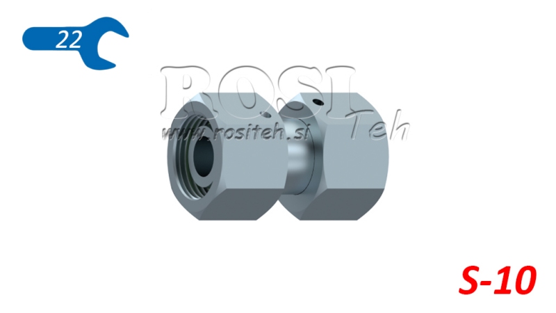HYDRAULISK DOBBEL DREJELIG MØTRIK KOBLING (10S) M18X1,5