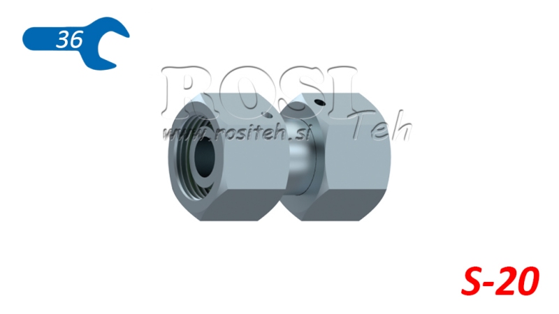 HIDRAULISKAIS DUBULTAIS GROZĀMO UZGRIEŽŅU SAVIENOTĀJS (20S) M30X2