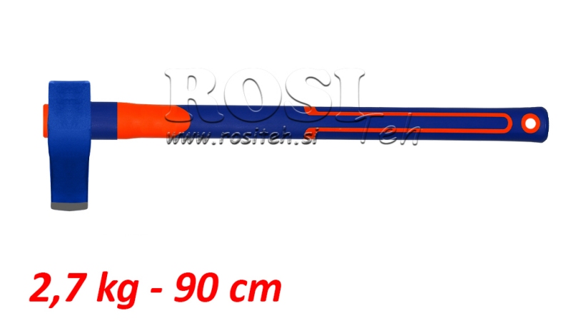WOOD SPLITTING AXE WITH CARBON HANDLE - A623 2,7 kg - 90 cm