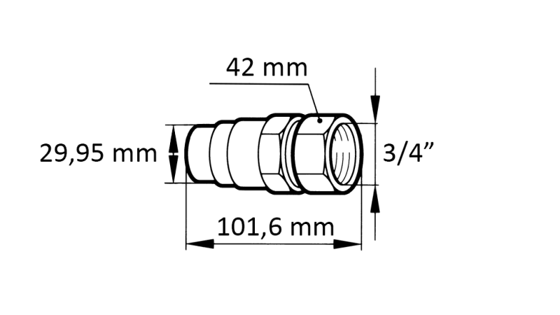 QUICK COUPLING EXCAVATOR FFH MALE 3/4