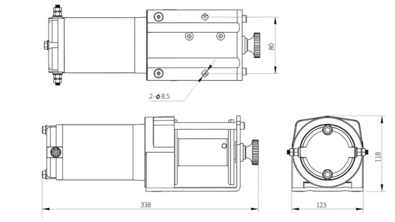12 V SÄHKÖVINSSI RS-2500 - 1130 kg - ECO