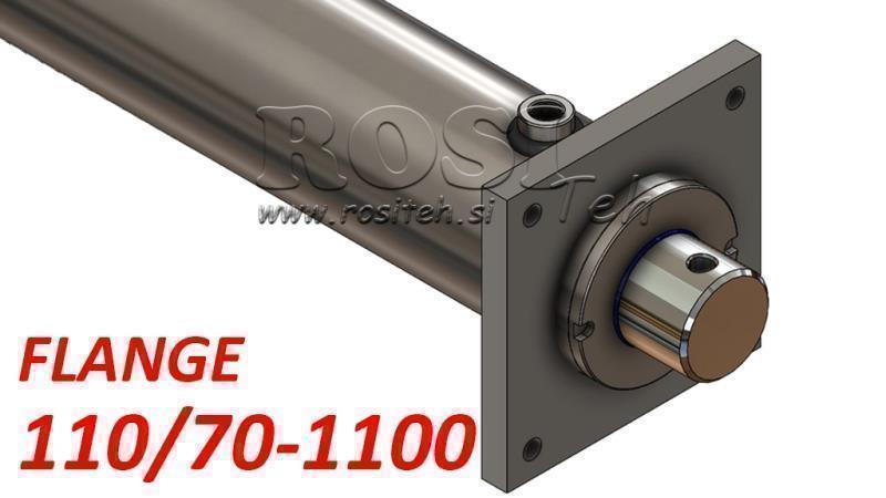 Hydraulikzylinder mit Montageplatte 110/70-1100