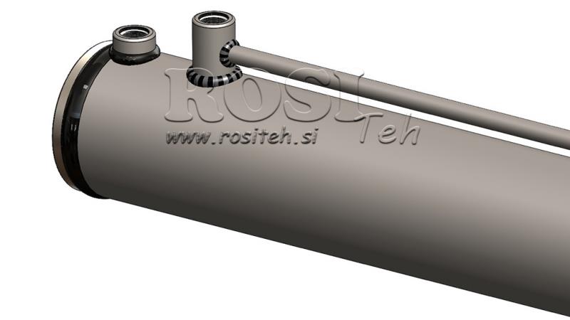 HYDRAULISK SYLINDER FOR VEDKLØYVER MED MONTERINGSPLATE100/60-1050 - ØVRE TILKOBLING