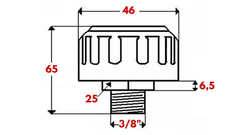 BOUCHON DE REMPLISSAGE EN MÉTAL AVEC VENT 3/8''