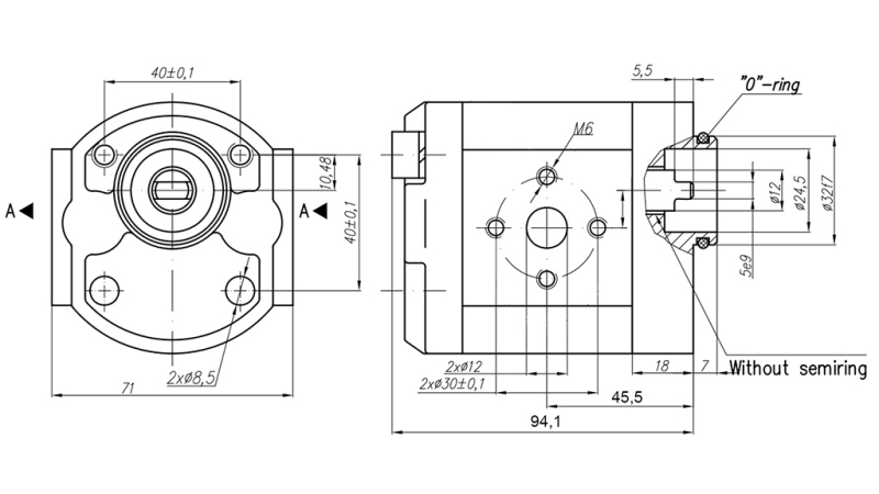 HYDRAULIC PUMP 10A4.2X179 GR.1 - 4,2cc - LEFT