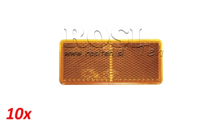 TÉGLALAP ALAKÚ FÉNYVISSZAVERŐ ORANGE105x48 (10pcs)