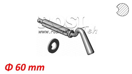 SINGLOVÝ VÝŘEZ PRO SKLÁPACÍ VÁLCE KULOVÝ Φ 60