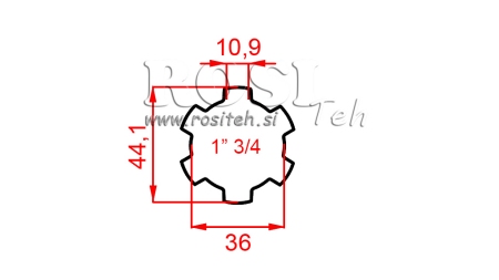 KARDÁN ADAPTER 1-3/4 KÉTOLDALAS (300 mm)