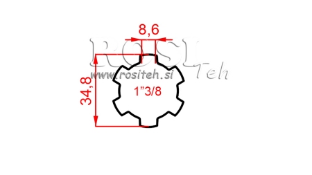ZAPFWELLENADAPTER HÜLSE 1-3/8 (150 mm)
