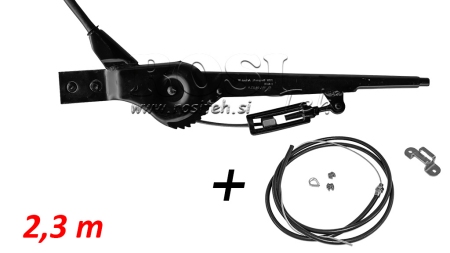 PÓTKOCSI-FÉK HÚZÓKARJA KOMPLETT 2,3m ACÉLLAL