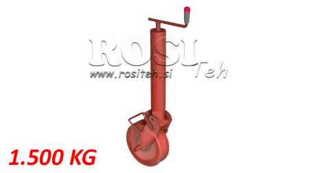 GESCHROEFD ONDERSTEUNING VOET 300MM - 1500KG MET ONDERSTEUNINGSWIEL