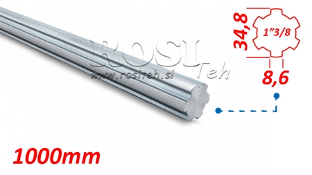 KARDANOVÝ HŘÍDEL DRÁŽKOVANÝ 1-3/8 (1000 mm)