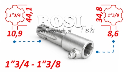 ZAPFWELLEN ANSATZ MIT STIFT VON 1