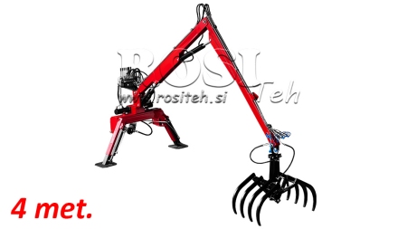 CARREGADOR HIDRÁULICO PARA TRATOR COM GARRAS HUT 4M