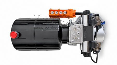 MINI AGGREGATO CILINDRICO 24V DC - 2,2kW = 2,1cc - 8 lit - 2x montaggio a due vie (metallico)