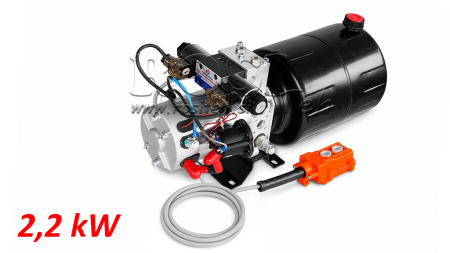 MINI HYDRAULINEN POWER-PACK 24V DC - 2.2kW = 2.1cc - 8 lit - kaksisuuntainen yksikkö (metalli)