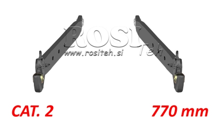 KOLMIPISTENOSTOLAITTEEN ALAVARRET CAT. 2 - 70x20 mm - 770 mm (75 HP)