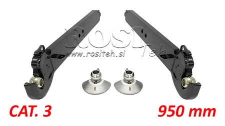 KOLMIPISTENOSTOLAITTEEN ALAVARRET CAT.3 - 120x35 mm - 950 mm (140 HP)