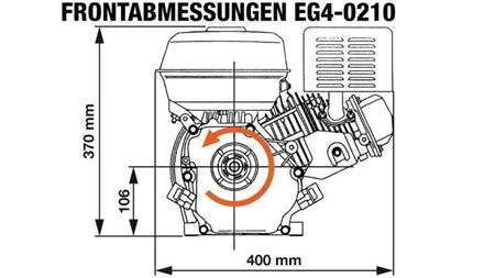 bensiini mootor EG4-200cc-5.10kW-3,600 RPM-H-KW20x53-manuaalne käivitus