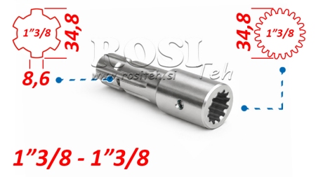 P.T.O. ADAPTER 13/8 -21 TOOTH