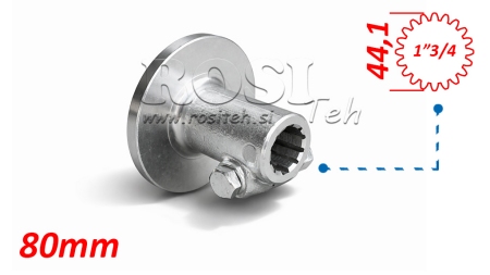 KARDANOVÝ ADAPTÉR S PRÍRUBOU A ČAPOM 1-3/4 (80 mm) (20 DRÁŽOK)