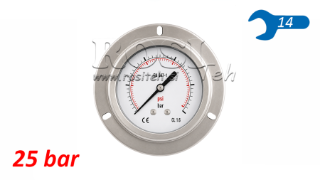 MANOMETRI DN63 TAKANA 0 - 25 BAR - 1/4