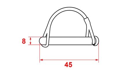 KIINNITYSSOKKA MAAKAIRALLE Φ 8/45 MM (5 KPL)