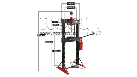 VERKSTAD HYDRAULISK PRESS FÖR LAGER 20T - TVÅHASTIGHET