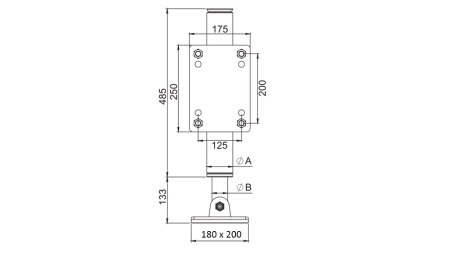 HIDRAULIKUS LÁB KÉTIRÁNYÚ 365mm - 5.000kg